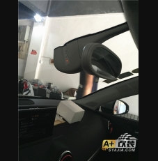 A3 自动大灯 原装位行车记录仪安装升级