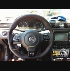 新帕萨特安装氙气大灯+随动GTI方向盘及脚窝灯