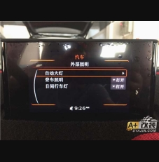 A3 自动大灯 原装位记录仪安装
