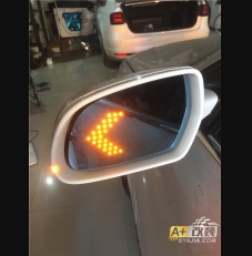 电动折叠镜，大视野蓝倒车镜，奥迪A4L升级